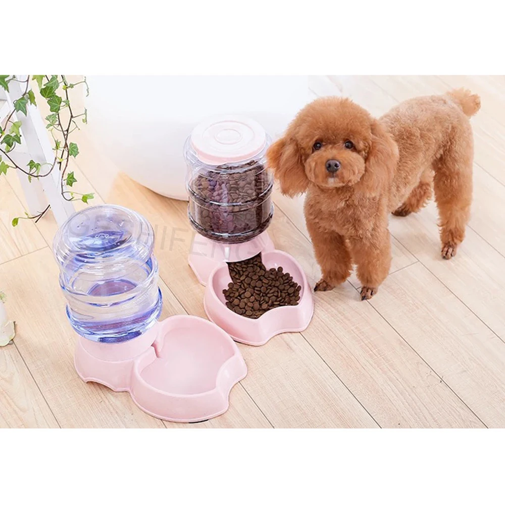 

Luxury Smart Auto Automatic Pet Dog Cat Food Water Dispenser Bottle Bowl Pet Feeder, Picture shows