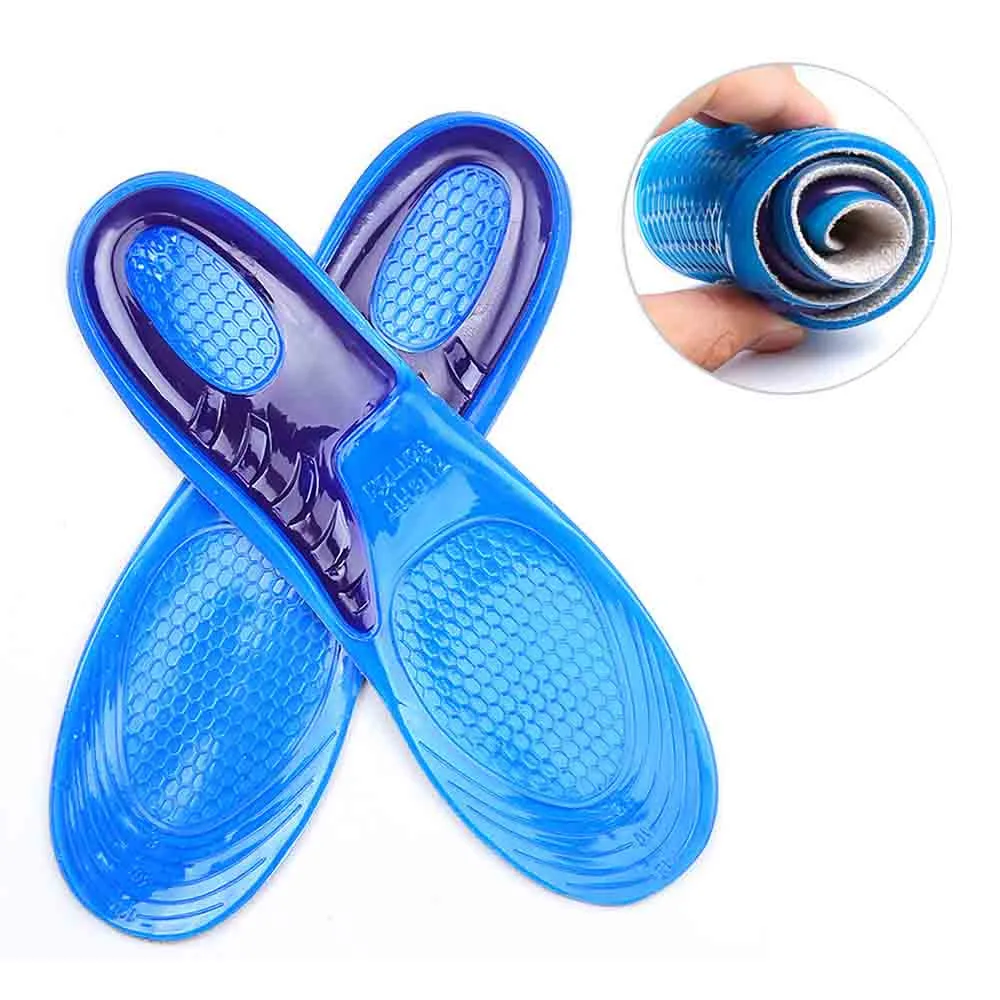 

Hadiyah Factory Amazon eBay HOT SALE Sports Silicone Gel insole Anti-Slip Shock-absorbing Orthotic Arch Support Massaging, Blue
