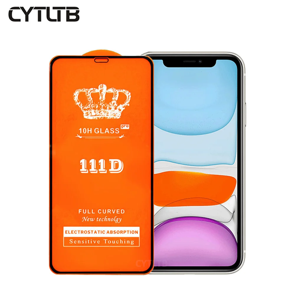 111d Glas Silk Print Full Glue Tempered Glass Screen Protector For iPhone xr 11 pro max 111D Tempered Glass Screen Protector
