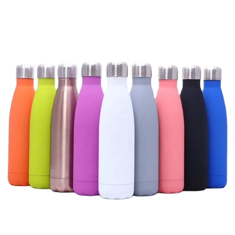 

500ml Powder Coated Custom Logo Double Walled Vacuum Insulated Stainless Steel Water Bottles Sports, Customized color