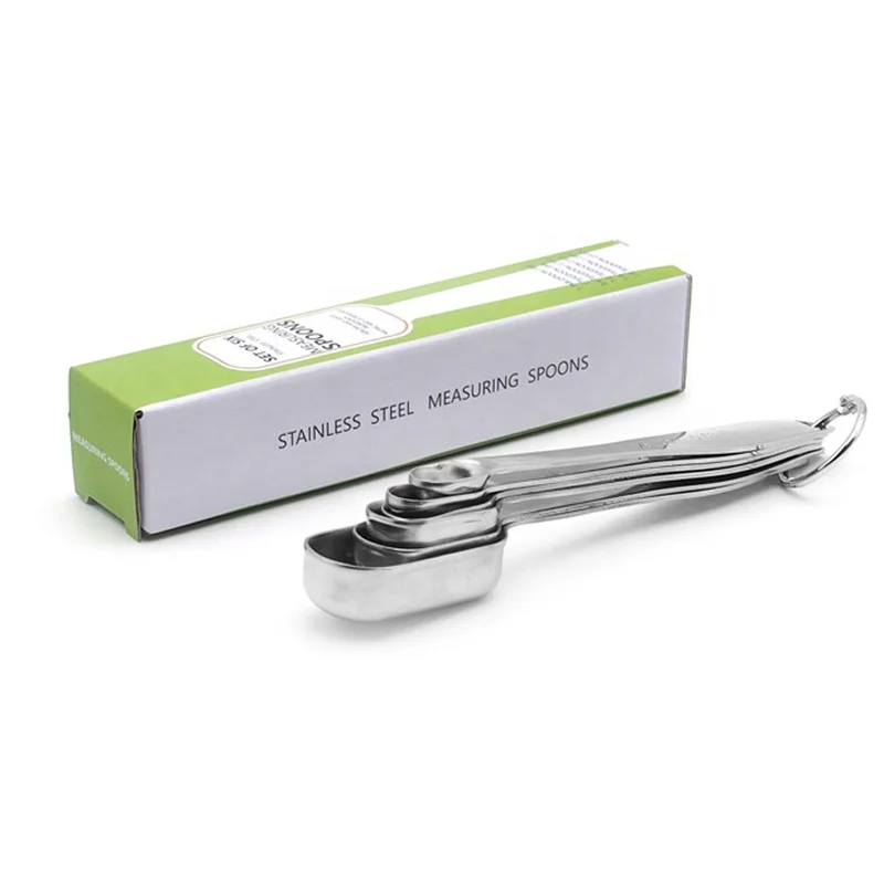 

Best Selling Eco-friendly 6 Pieces Stainless Steel Copper Measuring Spoons Set, As photo