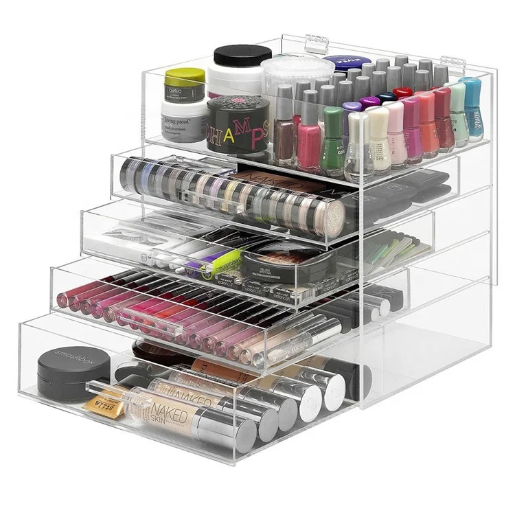 

Wholesale Acrylic Makeup Cosmetic Organizer with 5 Drawers