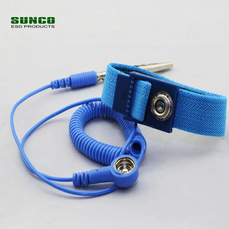 

Cheap ESD Bracelets SA01 Blue color with 1.8m PVC cord