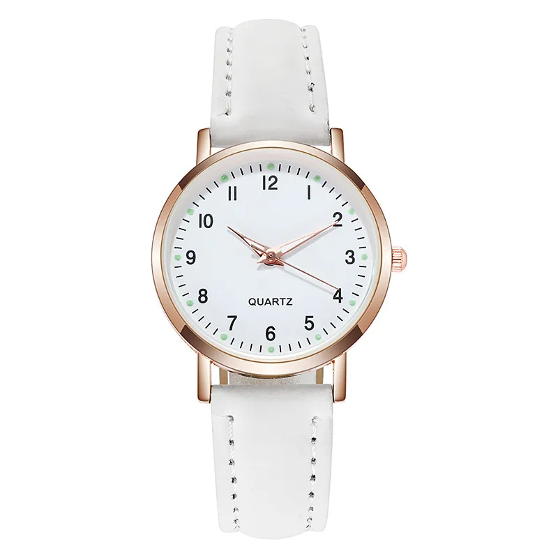

WJ-10222 Yiwu Factory Wholesale Fashion Women Leather Quartz Watch Luminous Display Saimple Classical Lady Wristwatch, Mix