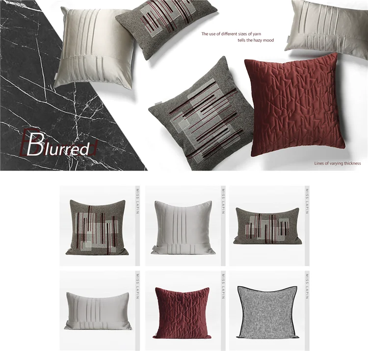 Designer Quilted Deep Red Cushion Cover Ready Made Luxury High Quality