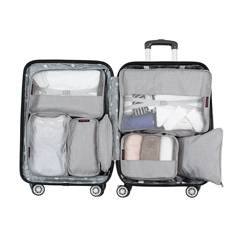 

Foldable multifunctional travel clothes 7 Sets Luggage Organizers compression Packing Cubes for Travel, Customized color