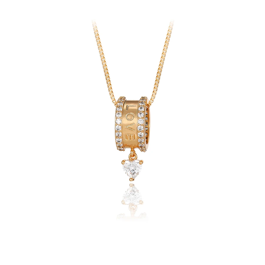 

44182 xuping Letter letter zircon pendant with new movable pendant seat