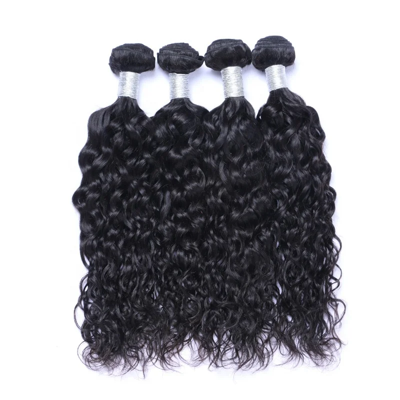 

Cheap brazilian water wave natural color human hair bulk bundles