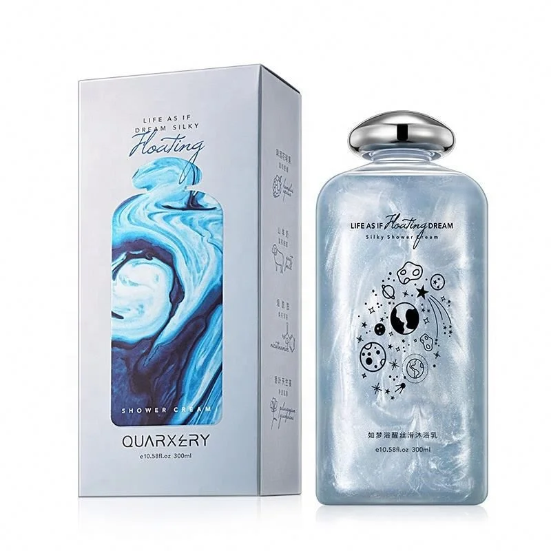 

mens body wash Supplier Natural Organic Skin Whitening Nourishing Women Glitter Perfume Type Shower Gel Body Wash, Blue