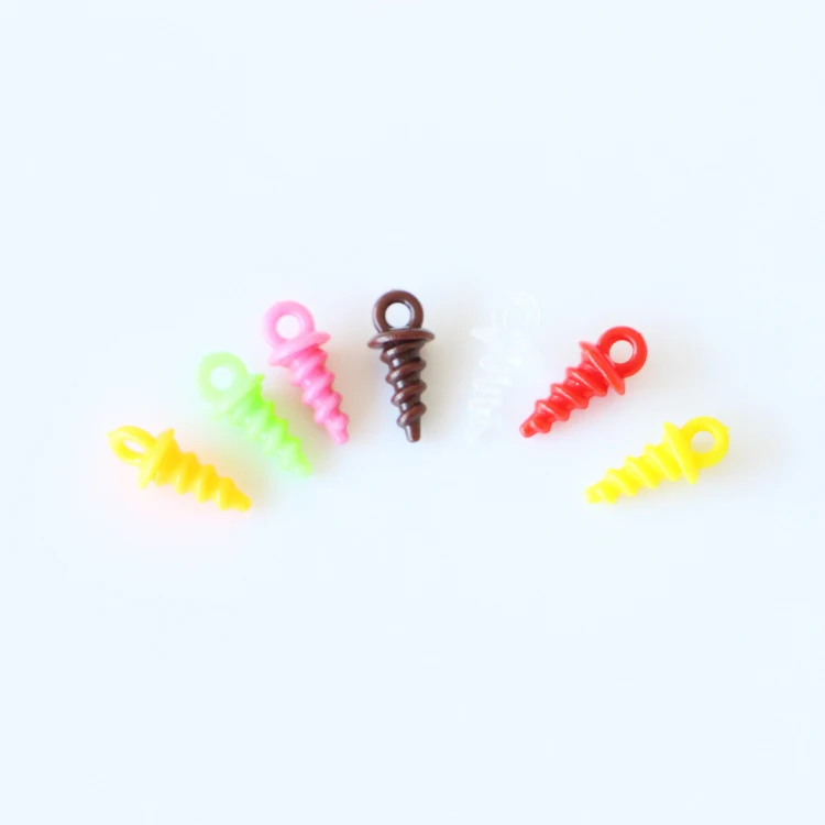 

Colorful Carp fishing accessory plastic Boilie Screws bait screws 10mm