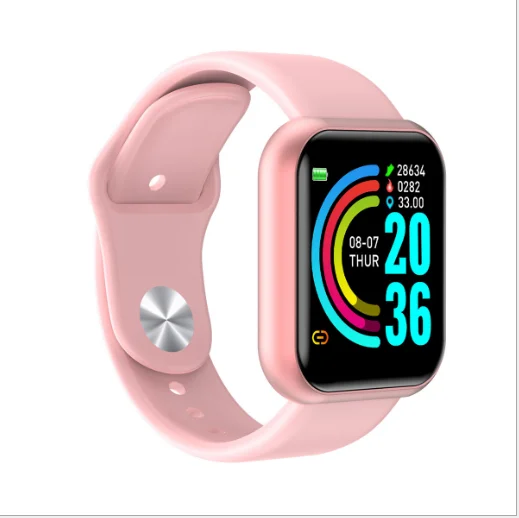 

Factory Hot selling intelligent smart watch y68 health fitness tracker smart wristband for y68 d20 smartwatch, Black,white,pink.