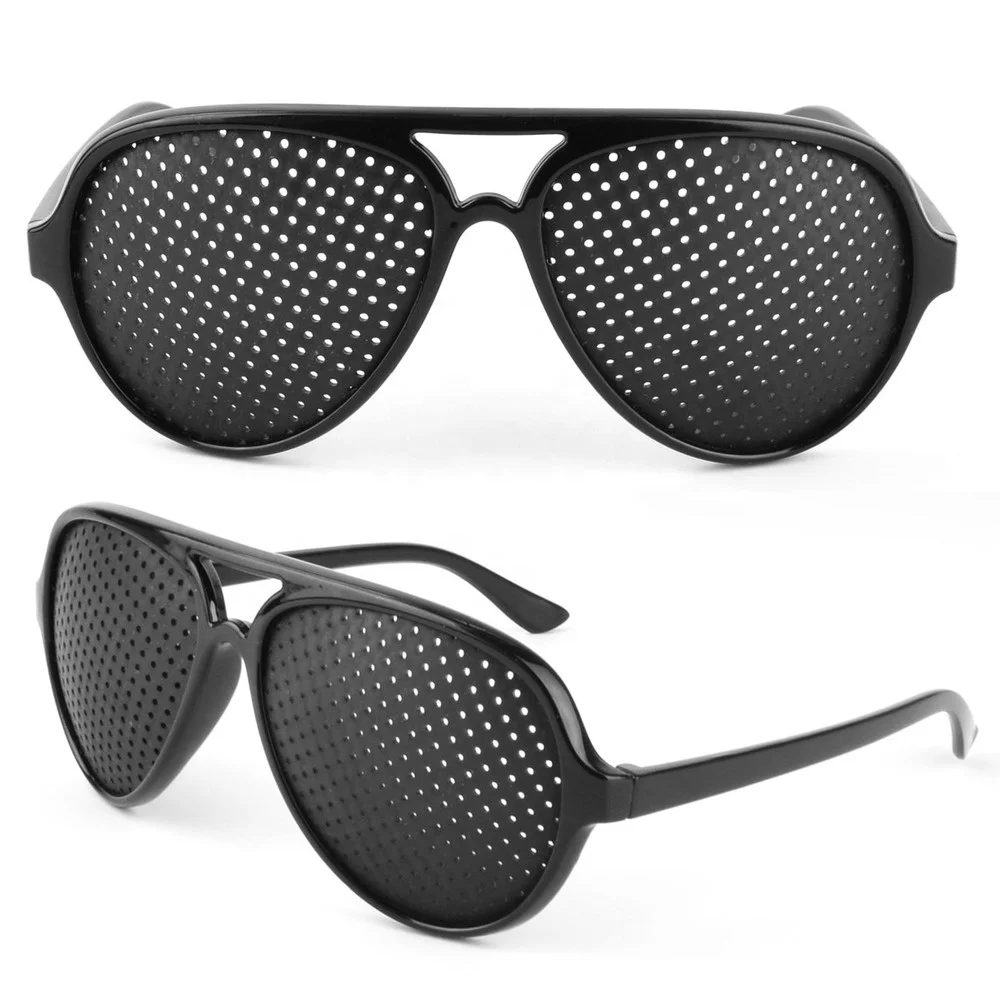 促销防近视针孔眼镜针孔太阳镜眼部锻炼视力改善自然愈合视力护理眼镜