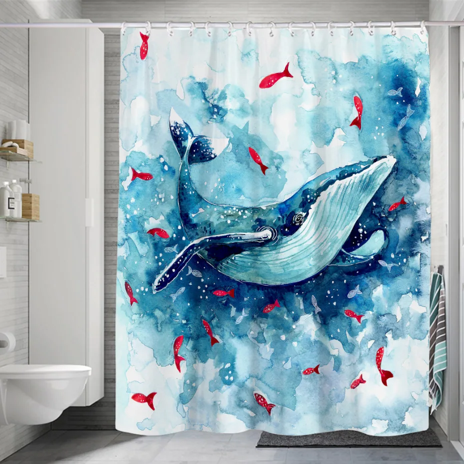 

Cat Panda Shower Curtain 3D Print Waterproof Polyester Curtain Washable Bath Decor, Picture color