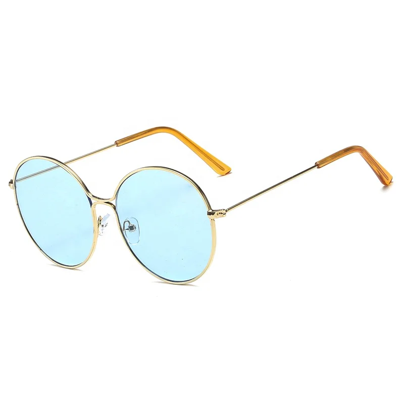 

2019 hot fashion UV400 sun glasses vintage colorful circular female sunglasses, 9 colors