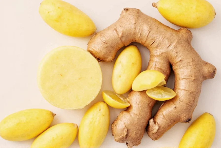 Scientific illustration showing molecular structure of gingerols and shogaols in ginger root supplement capsules