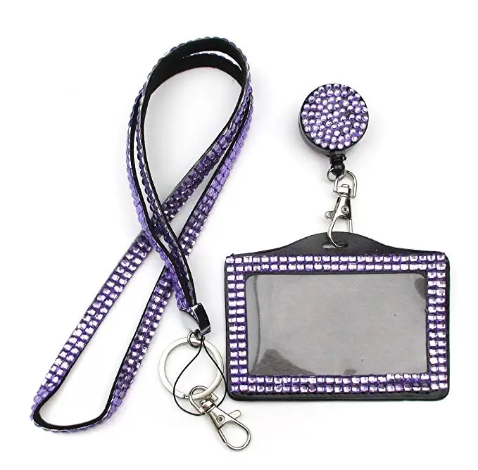 32 All Around Bling Crystal Rhinestones Neck Strap Lanyards For Id