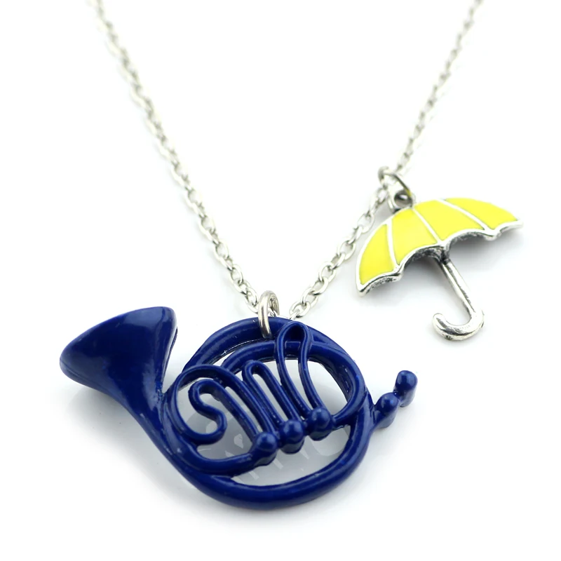 

How I Met Your Mother Blue Horn Umbrella Charm Pendant Necklace TV Series Party Cosplay Necklace for Women