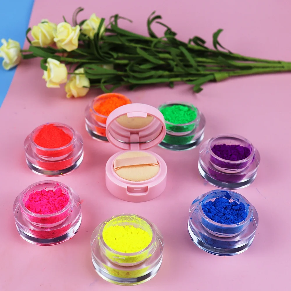 

High quality single pink lid neon eyeshadow powder private label, 7 colors