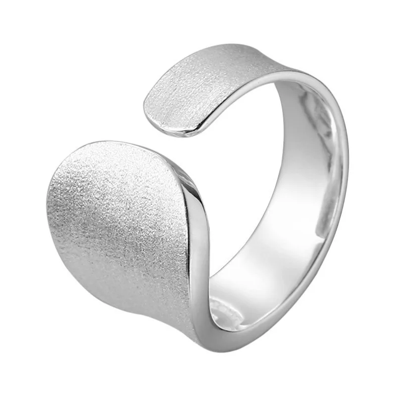 

925 Solid Silver Irregular Chunky Geometric Ring S925 Sterling Silver Irregular Open Ring For Women