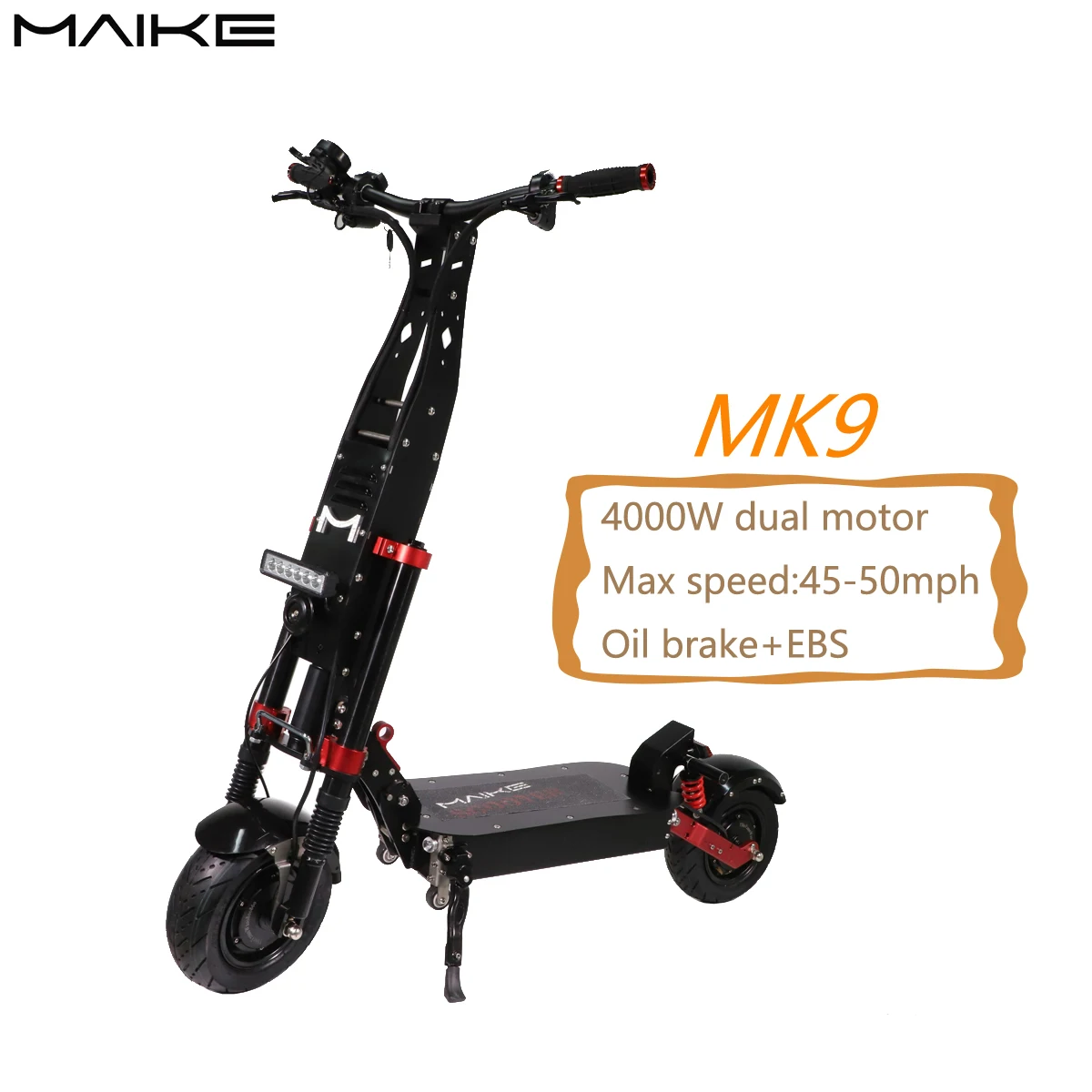 

Maike MK9 60v 26ah 4000W powerful high range fast electric scooter, Black&red