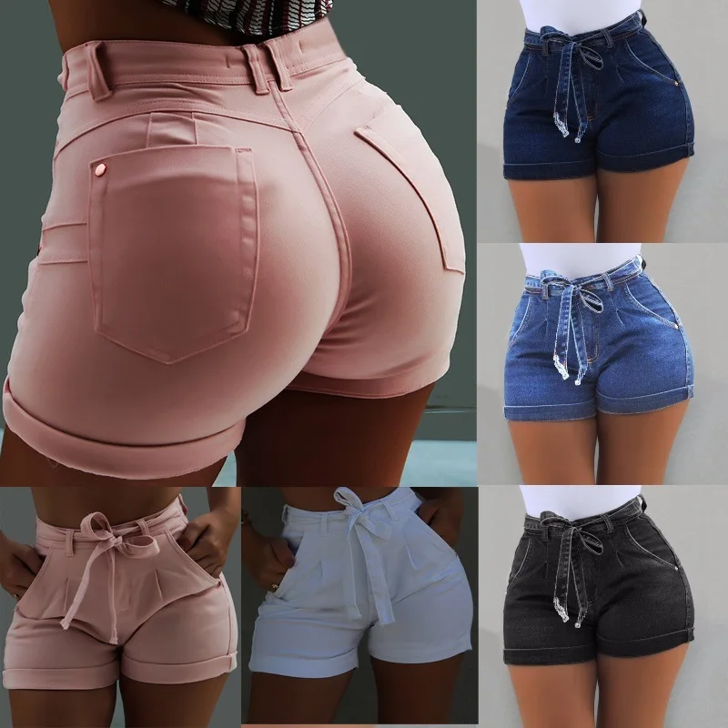 
2019 fashionable sexy high quality Womens Casual Denim Destroyed Shorts Jeans 