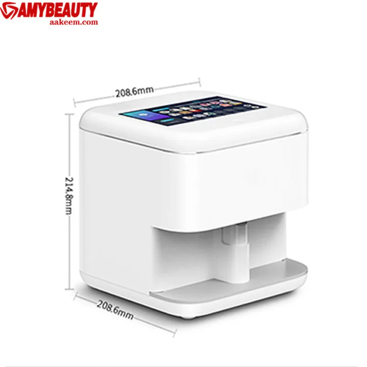 

Portable auto mobile 3d intelligent nail art printer O2' Nails Professional Digital Art Printer polish and gel, White