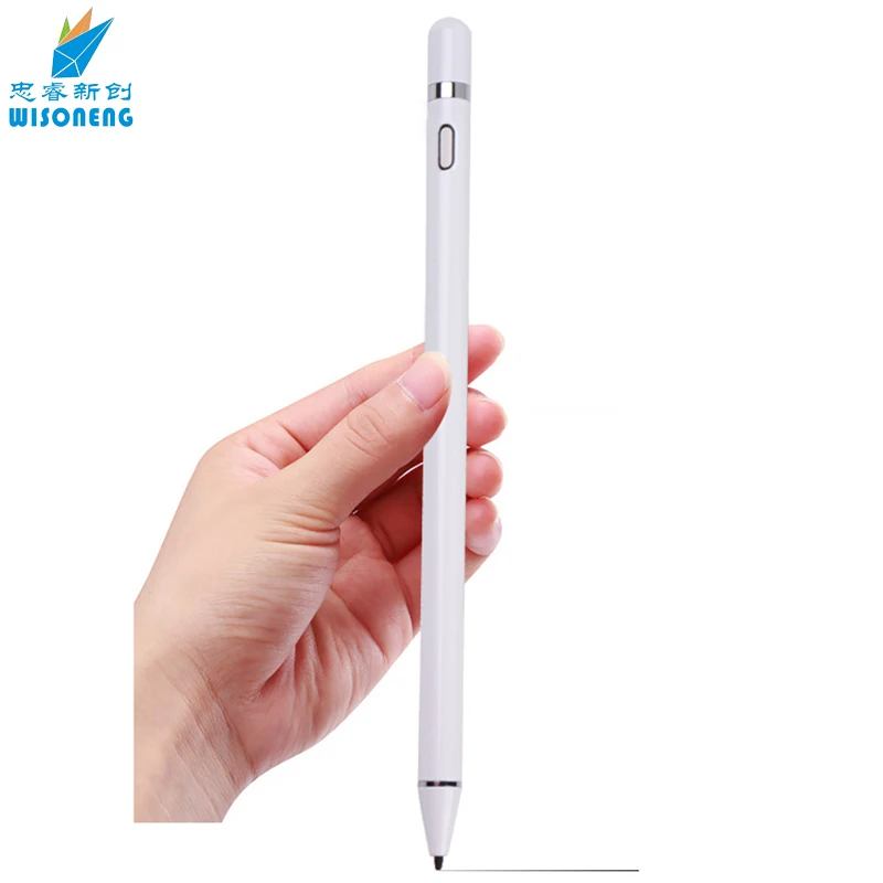 

Wholesale 1st gen active capacitive touch screen drawing pencil stylus pen for ipad tablet, White