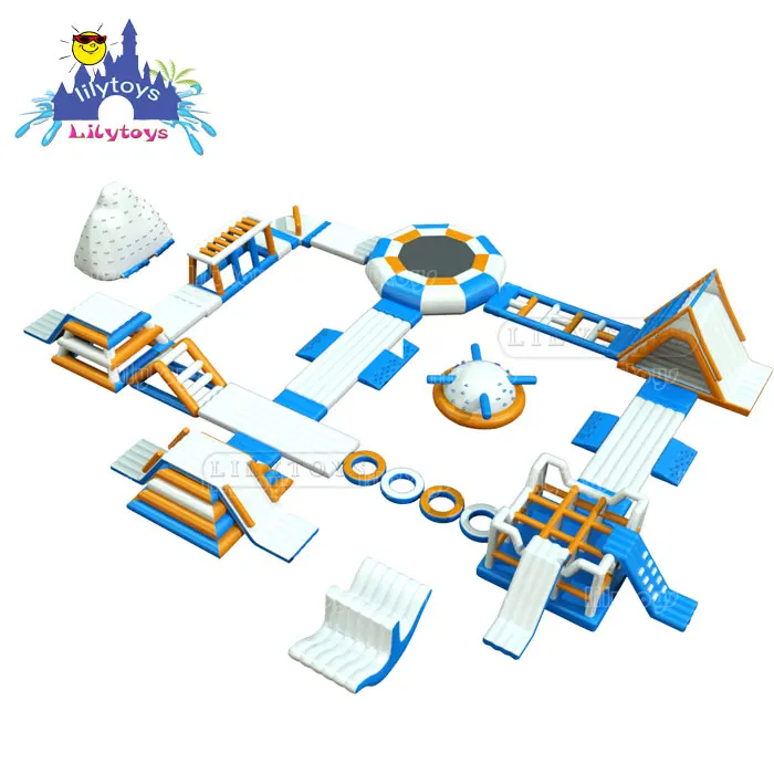 

Lilytoys The Biggest Inflatable Floating Water Park, Aquatic Sport Platform For Adult, Yellow, blue, white, red etc