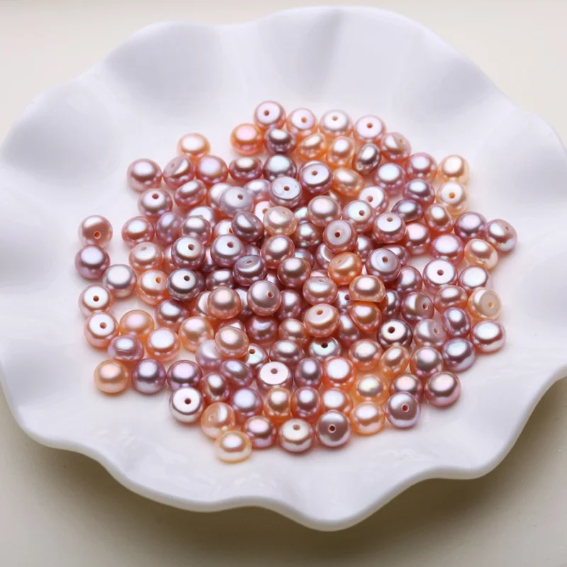 

Factory Wholesale Button Pearl Price 6mm Freshwater Pearls 3a High Luster Natural Pearls Beads 4-4.5mm