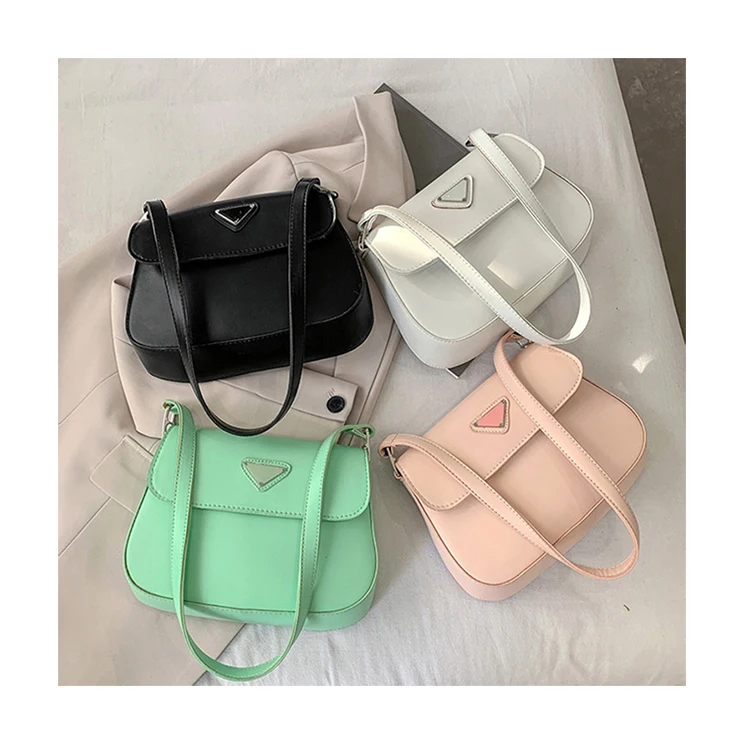 

New Designer Candy Color Shoulder Bag Tote Fashion Brand Simple Handbags For Women PU Leather Portable Purses Female Hand Bags