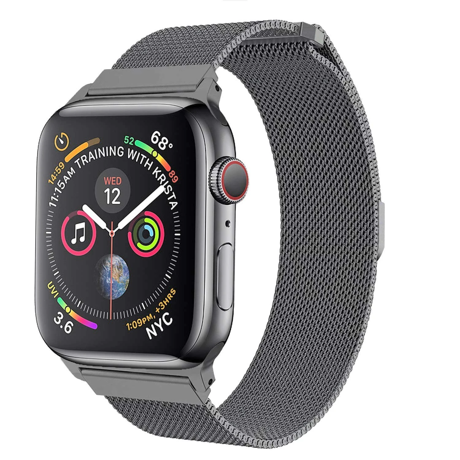 

ShanHai For Apple Watch Band Mesh Milanese Loop Stainless Steel For iWatch Series 4 5 (40mm 44mm) Series 3 (38mm 42mm), Multi-color optional or customized