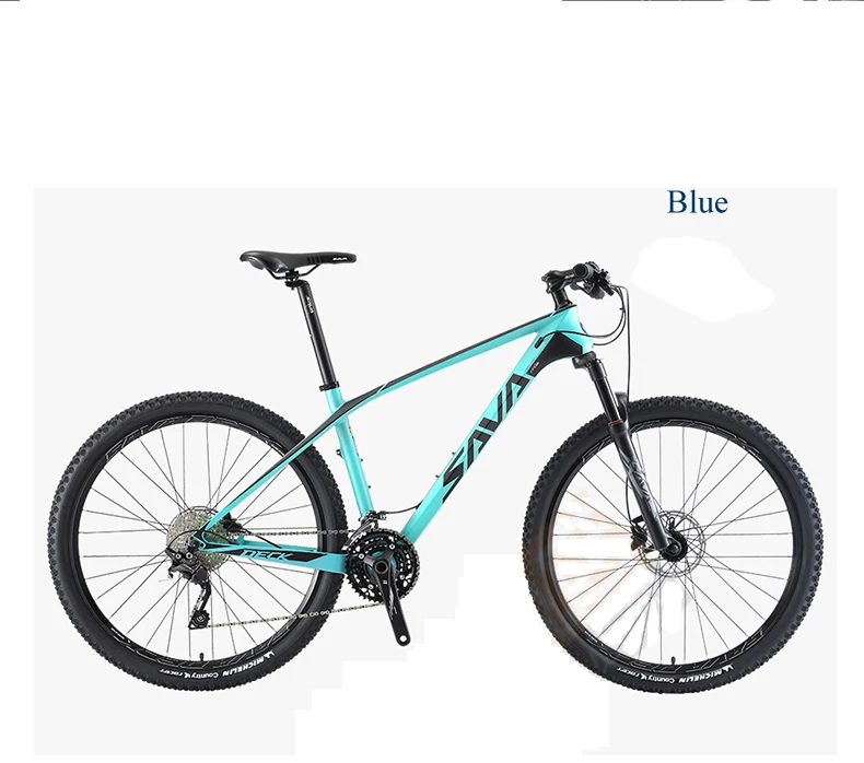 

SAVA super light weight carbon mountain bike 30 speed carbon frame 29 inch M6000 carbon fiber mtb bicycle for adults in stock, Black blue, black yellow, black white