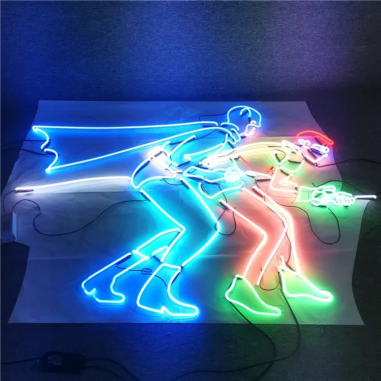 Colorful acrylic led sign outdoor custom neon light flex rope with acrylic backing