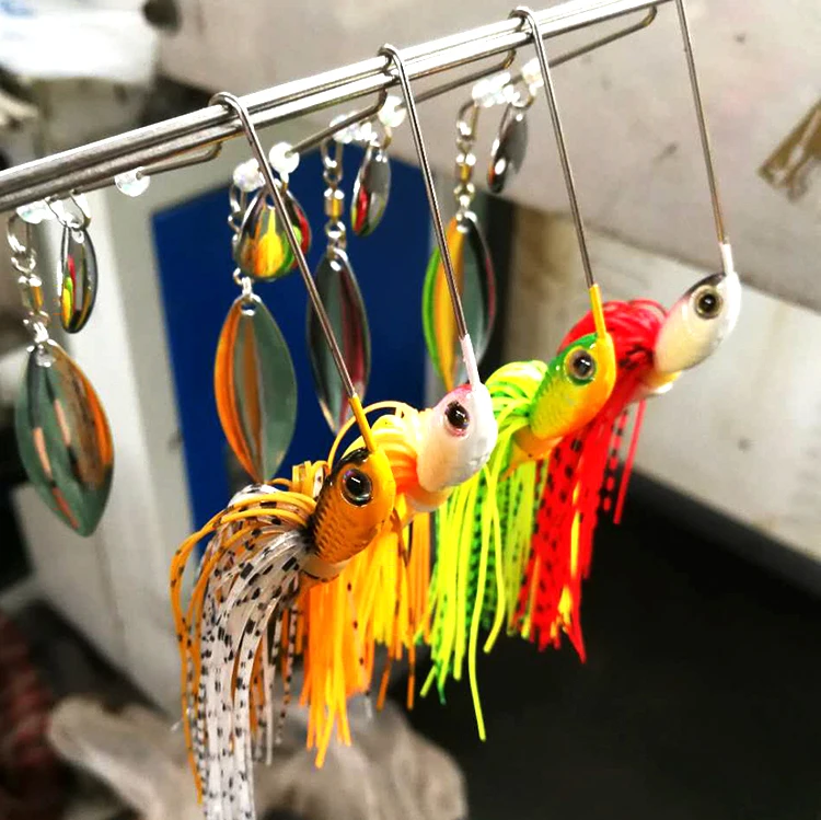 

Metal Hard lure skirts buzz bait 9cm 16g sequins fishing lure spoon, 4 colors