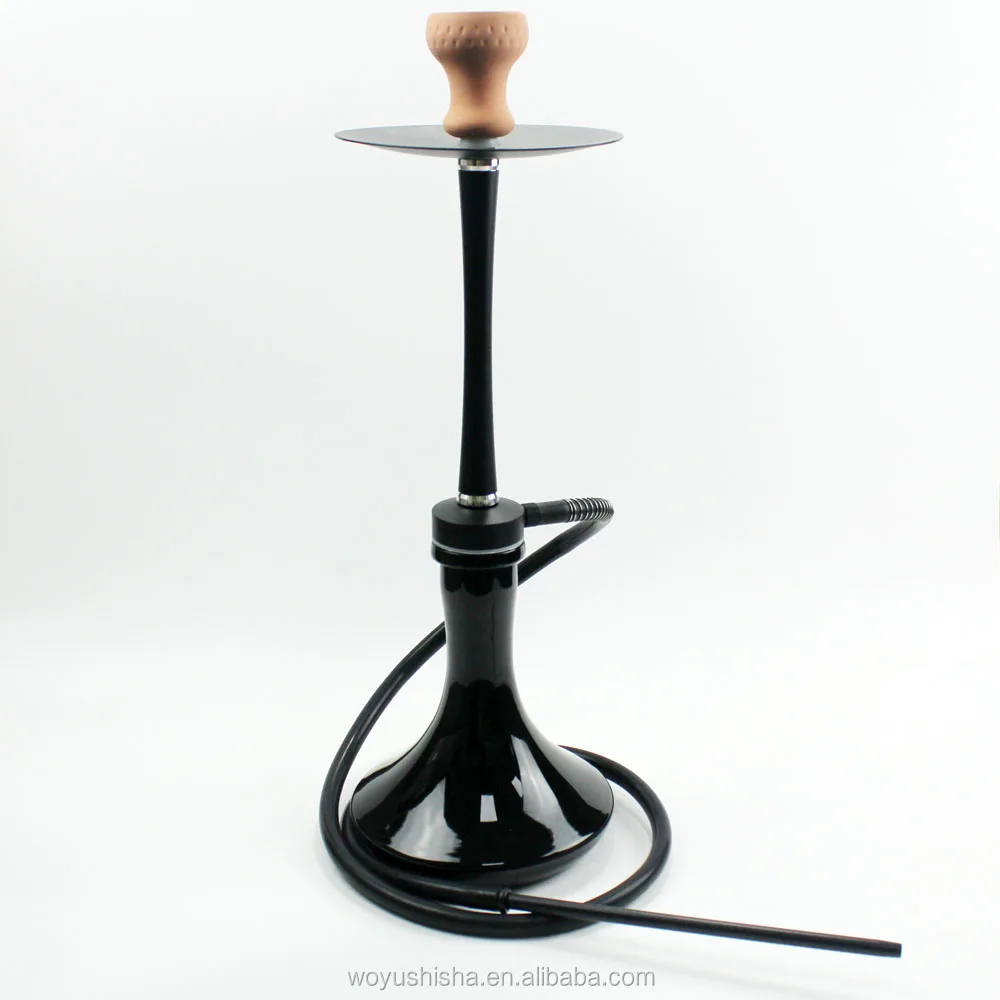 

Plain style russia hookah medium nargiule new design 1pipe all black shisha black cloud hookah customizable chicha for bar