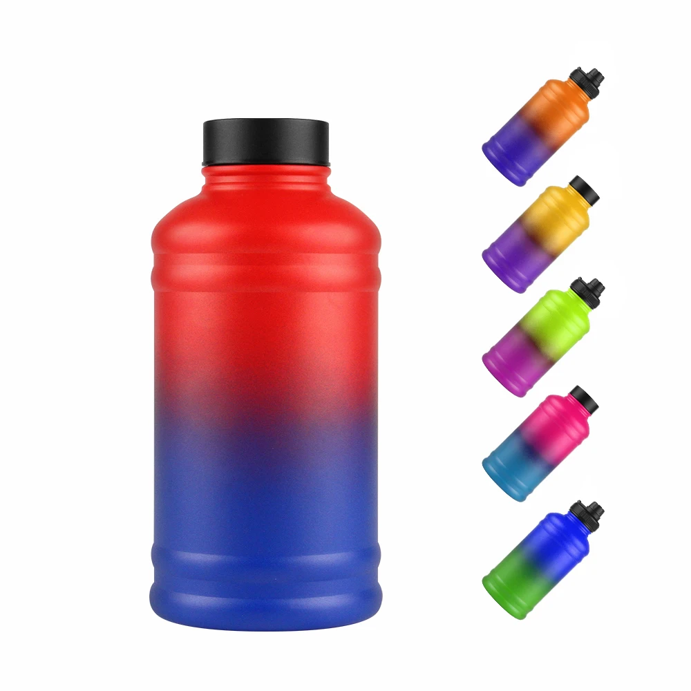 

Patent Designing 2.2l Double wall stainless steel Leakproof Outdoor Sports water bottle, Gold/siver/purple.etc
