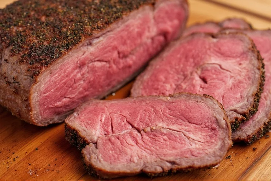 Close-up of different roast beef seasoning packages