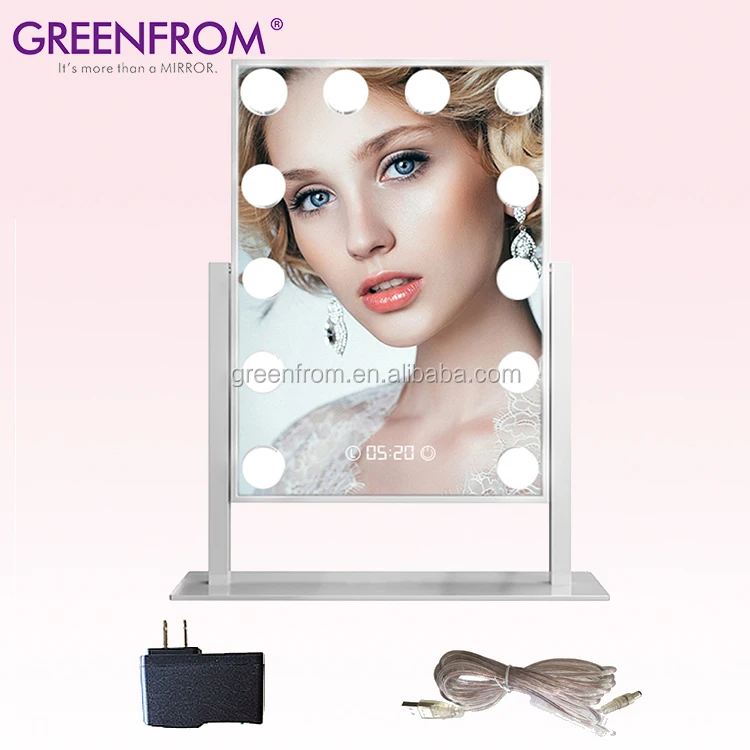 

Beauty 12 bulbs led mirror maek up hollywood style led makeup mirror with light bulbs
