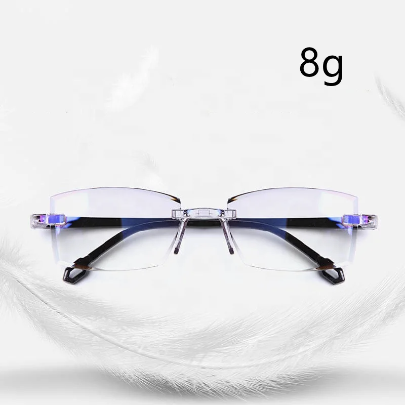 

Fashion Dual-use Presbyopic Reading Glasses for The Elderly Smart Zoom Anti-blue Light Anti-radiation Trim Frameless Glasses