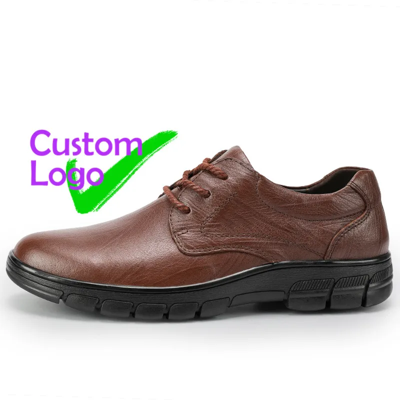 

Grain Mens Leather Formal Shoes Non-Slip Plataforma Leather Shoes Manufacturer Hardwearing design Leather Casual Shoes Big Size