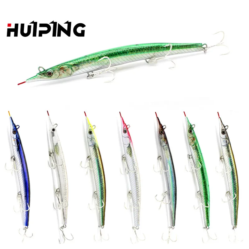 

Huiping Sinking Pencil lures 182mm 54g hard bait pesca fishing lures saltwater freshwater for bass trout 9188, 6 colors