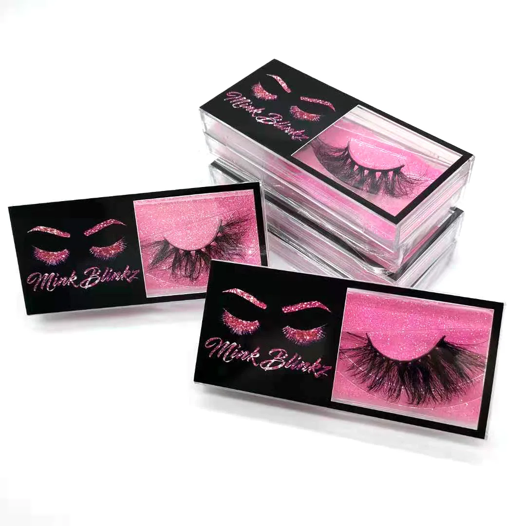 

Wholesale Custom Lashbox Packaging 3D 25mm Mink Eyelash Vendor 5D 6D 8D Full Strip Lashes, Black color