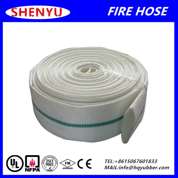 White 1.5 Inch Newage Fire Hose Manufacturer Double Jacket Fire Hose