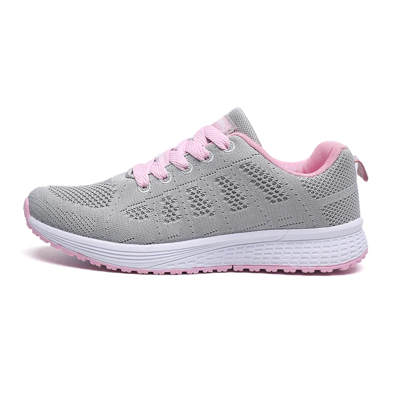 

2020 Hot Selling High Quality Fashion Fly Weave Upper Light Weight Women Sport Running Shoes, Black,white,blue,pink,green