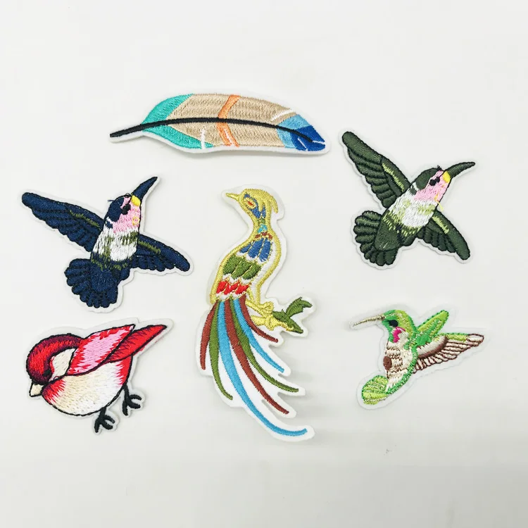 

Cheap Price Birds patches 3d embroidery patch Iron-on 3d patch stickers for clothing Bag Shoes, As picture
