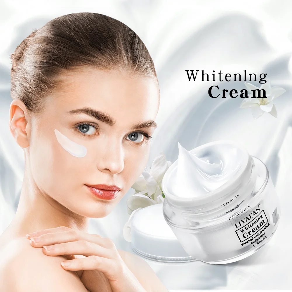 

LIYALAN Best Full Face Freckle Lightening Bleaching Organic Black Skin Whitening Lotion Cream With Arbutin & Glutathione, White