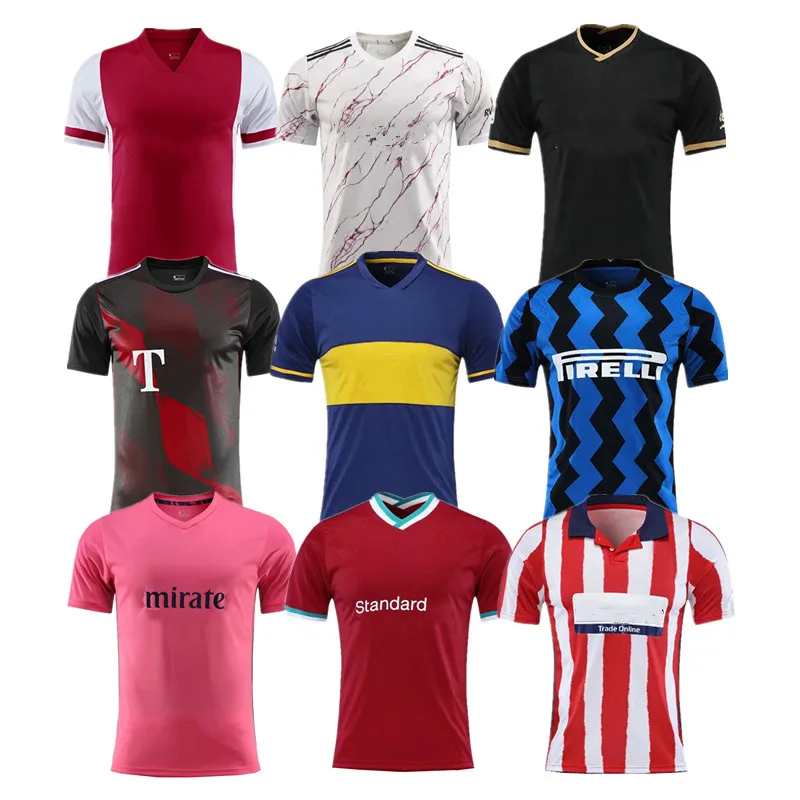 

2020 2021 Thailand Quality Suppliers Team Club Original Football T-shirt Short Sleeve Custom Soccer Wear Jersey Uniform, Custom color