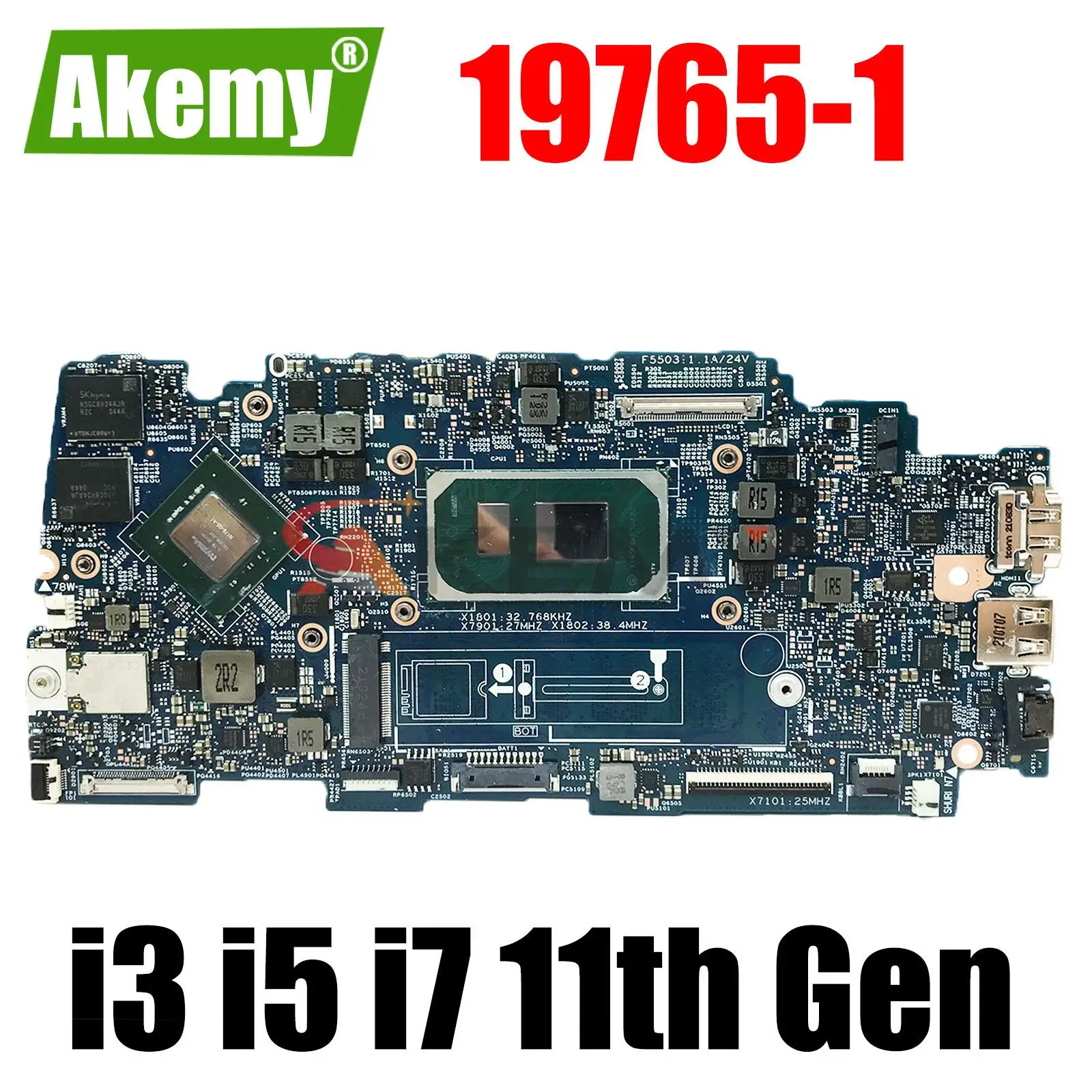 

19765-1 For dell Inspiron 7400 7300 5301 Laptop Motherboard With i3 i5 i7 11th Gen CPU N17S-G5-A1 GPU 100% Fully tested