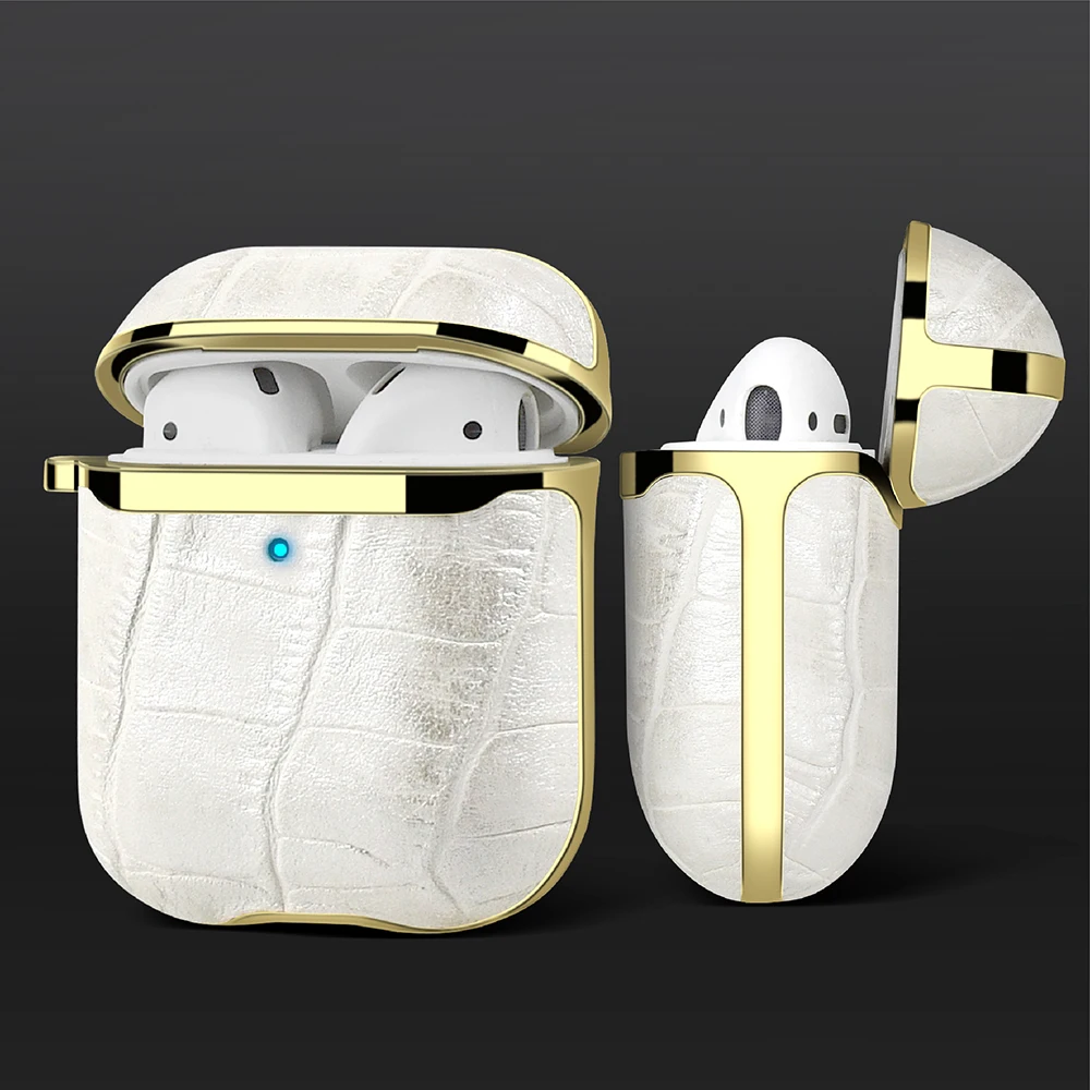 

Onegif Genuine Snake Leather Shockproof Earphones Case For Airpods Pro Headphone