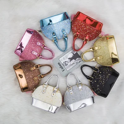 

2020 Fashion super small pu leather kids handbags for crossbody bags portable shell ladies shoulder women mini hand bag, Black,blue,wine red,silver,white,yellow brown color